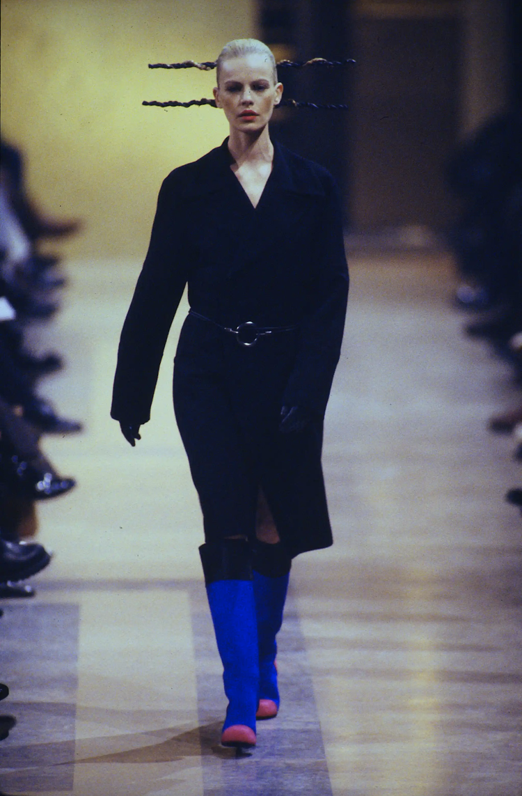 Dirk Bikkembergs FW 1996 Bungee Cord Wool Coat